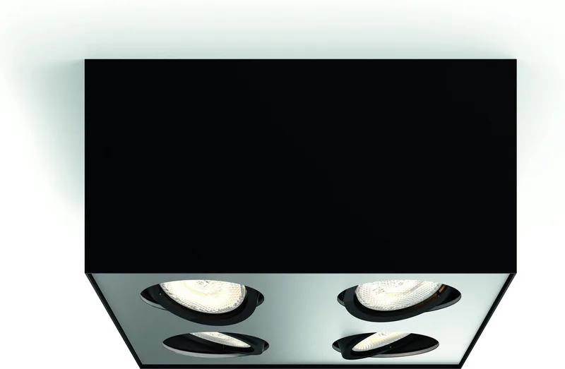 Box opbouwspot - 4-lichts von Philips in Schwarz – Produktfoto