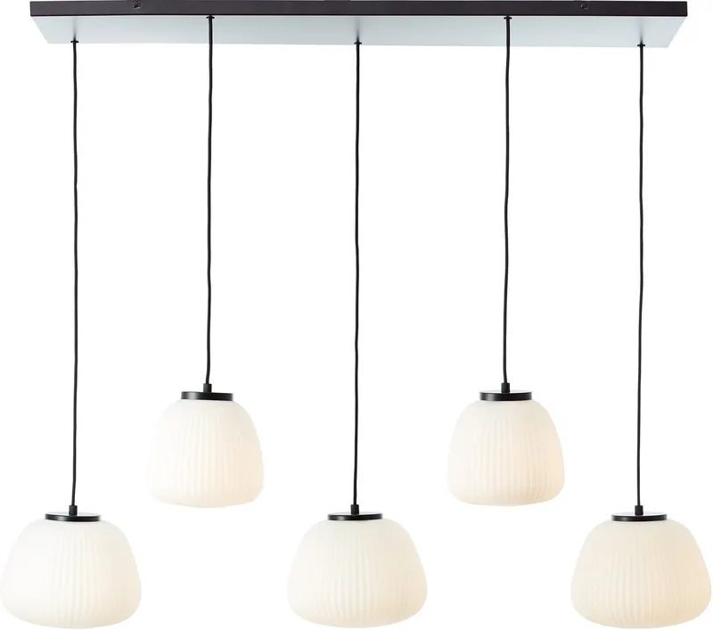 Brilliant Hanglamp Kaizen 5-lichts zwart met wit - 60156/76 de Philips en Zwart Wit – photo produit