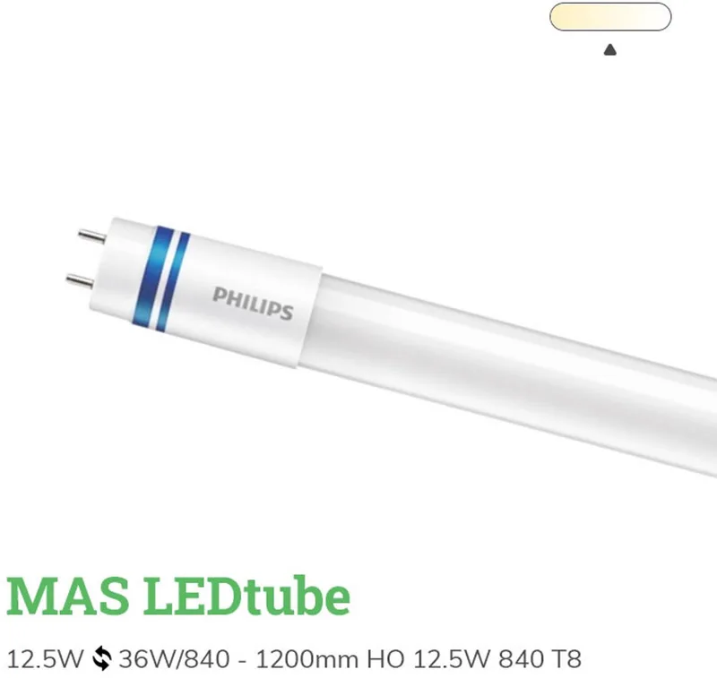 MASTER LEDtube 1200mm HO 12.5W 840 T8 von Philips – Produktfoto
