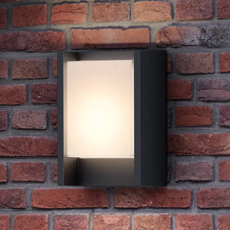 udendørs LED-væglampe Arbour 1 lyskilde, 2.700 K fra Philips i Antracit, Wit gesatineerd – produktbillede