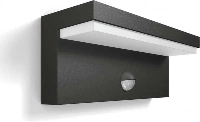 Bustan buitenwandlamp - met sensor från Philips i Antracit – produktbild