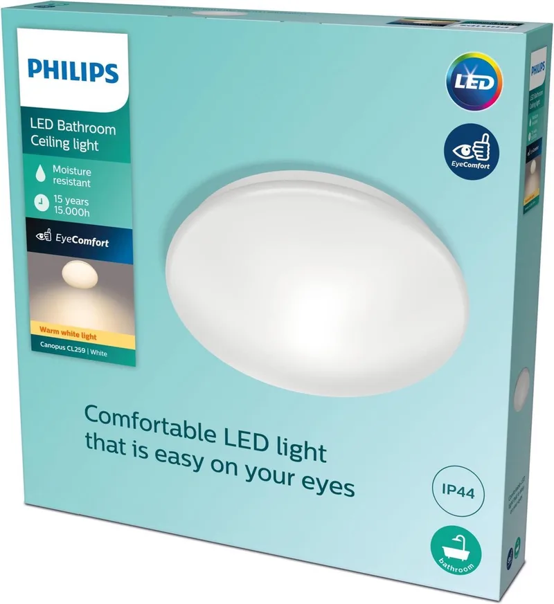 Canopus badkamer plafondlamp - chroom - groot by Philips in Silver – product photo