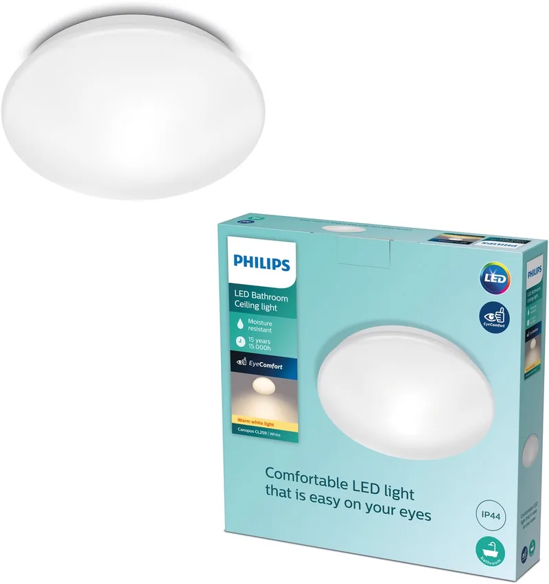 Canopus badkamer plafondlamp - chroom - klein by Philips in White – product photo