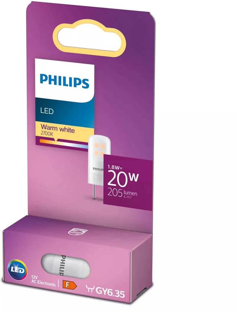 Capsule Mat - 20 W - GY6.35 - warmwit licht de Philips – photo produit