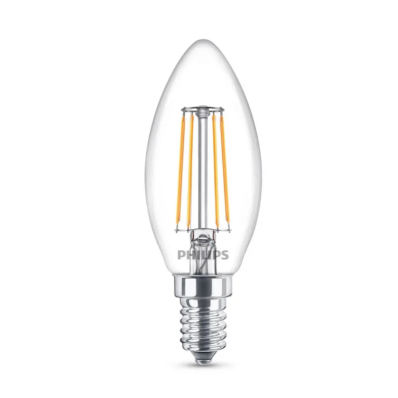 Classic LED-lampa E14 B35 4,3W klar 4.000K från Philips – produktbild