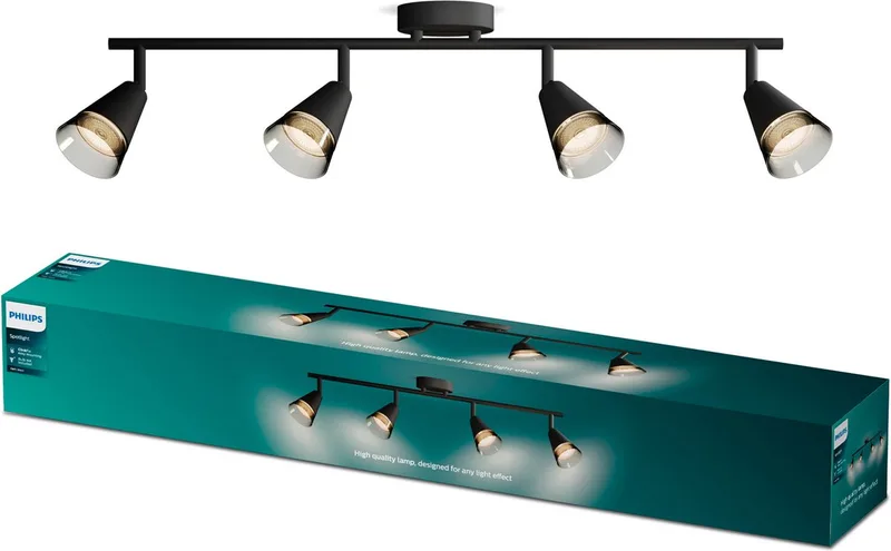 Cleft 8720169300033 Spot de plafond GU10 noir de Philips en Noir – photo produit