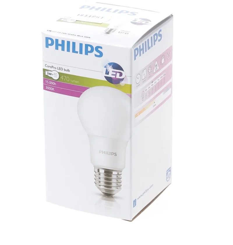 CorePro LED E27 Peer Mat 4.5W 470lm - 827 Zeer Warm Wit | Vervangt 40W fra Philips – produktbillede