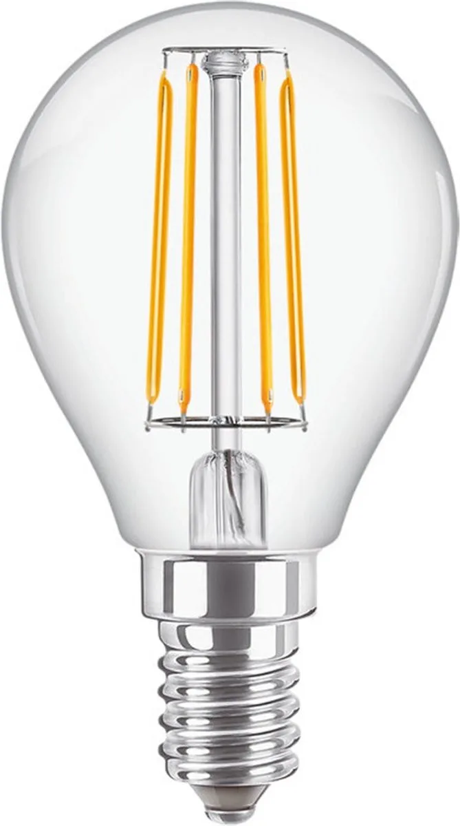 Corepro LEDluster E14 Kogel Filament Helder 4.3W 470lm - 827 Zeer Warm Wit by Philips – product photo