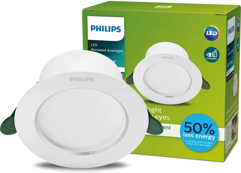 Diamond Cut Ultra Efficient - Downlight - Energiezuinig - 2W - Helderwit licht - Bespaar op energiekosten van Philips in Wit – productfoto