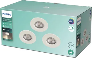 Dive bathroom recessed spotlight, 3-light