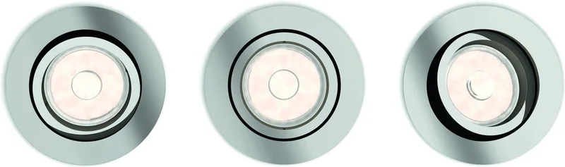 Donegal inbouwspot - 3-lichts - rond de Philips en Chrome – photo produit
