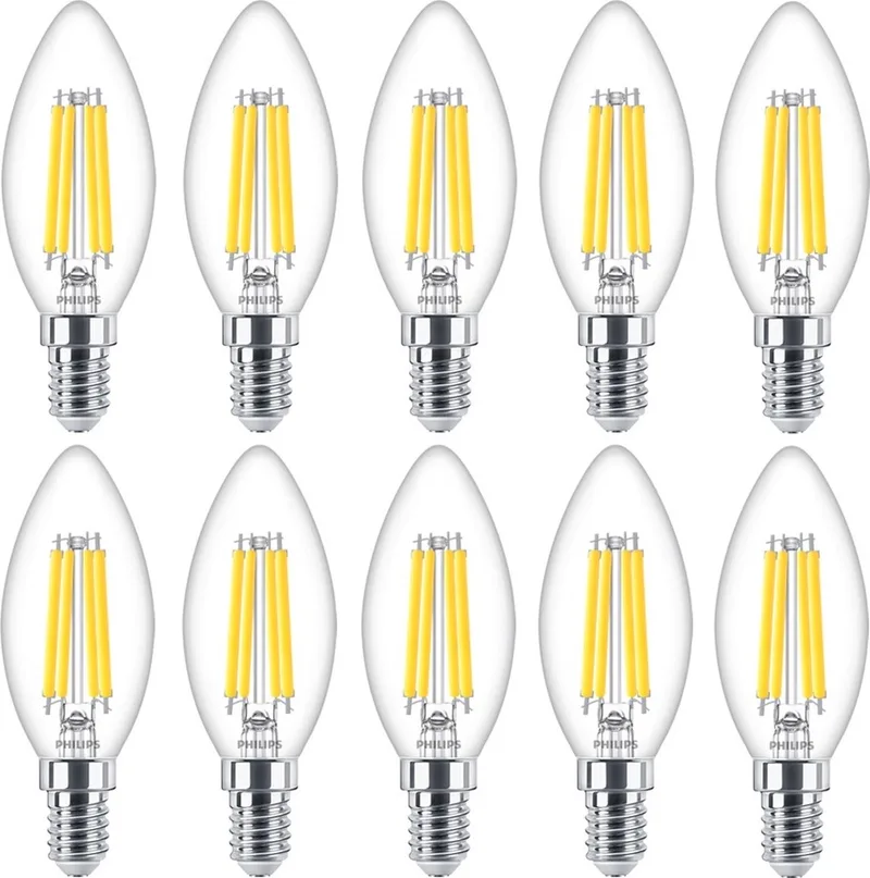 Doos 10x Philips E14 LED Kaarslamp | 3.4W 2700K 220V/240V 927 | 470lm Dimbaar von Philips – Produktfoto