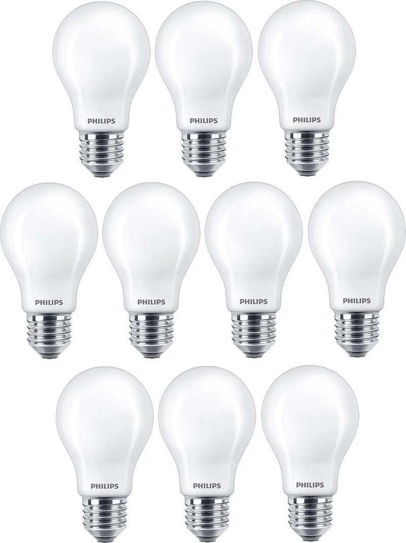 Doos 10x Philips E27 LED Lamp | 5.9W 2700K 220V/240V 927 | 806lm Dimbaar de Philips – photo produit