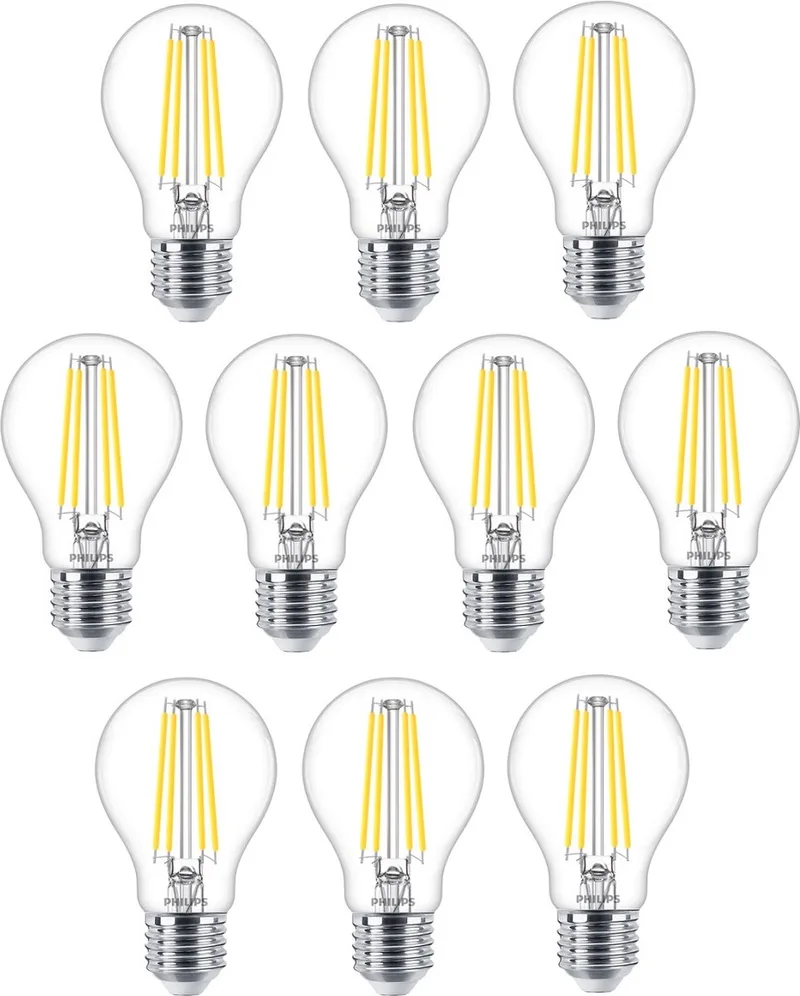 Doos 10x Philips E27 LED Lamp | 5.9W 2700K 220V/240V 927 | 806lm Dimbaar de Philips – photo produit