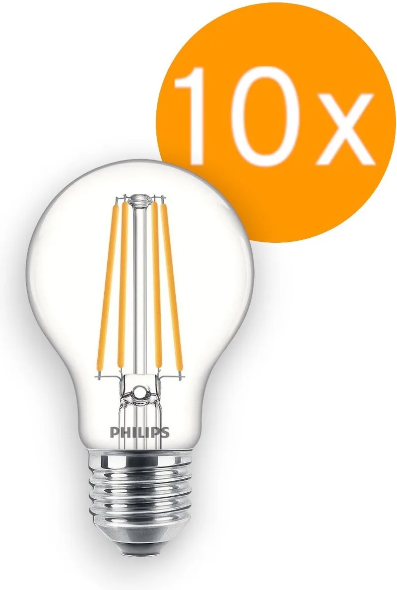 Doos 10x Philips E27 LED Lamp | 8.5W 2700K 220V/240V 827 | 1055lm by Philips – product photo