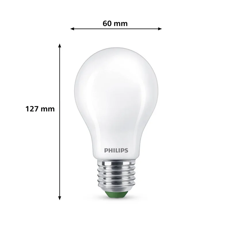 E27 LED-pære A60 4 W 840 lm 2700 K mat, 3-pak fra Philips – produktbillede