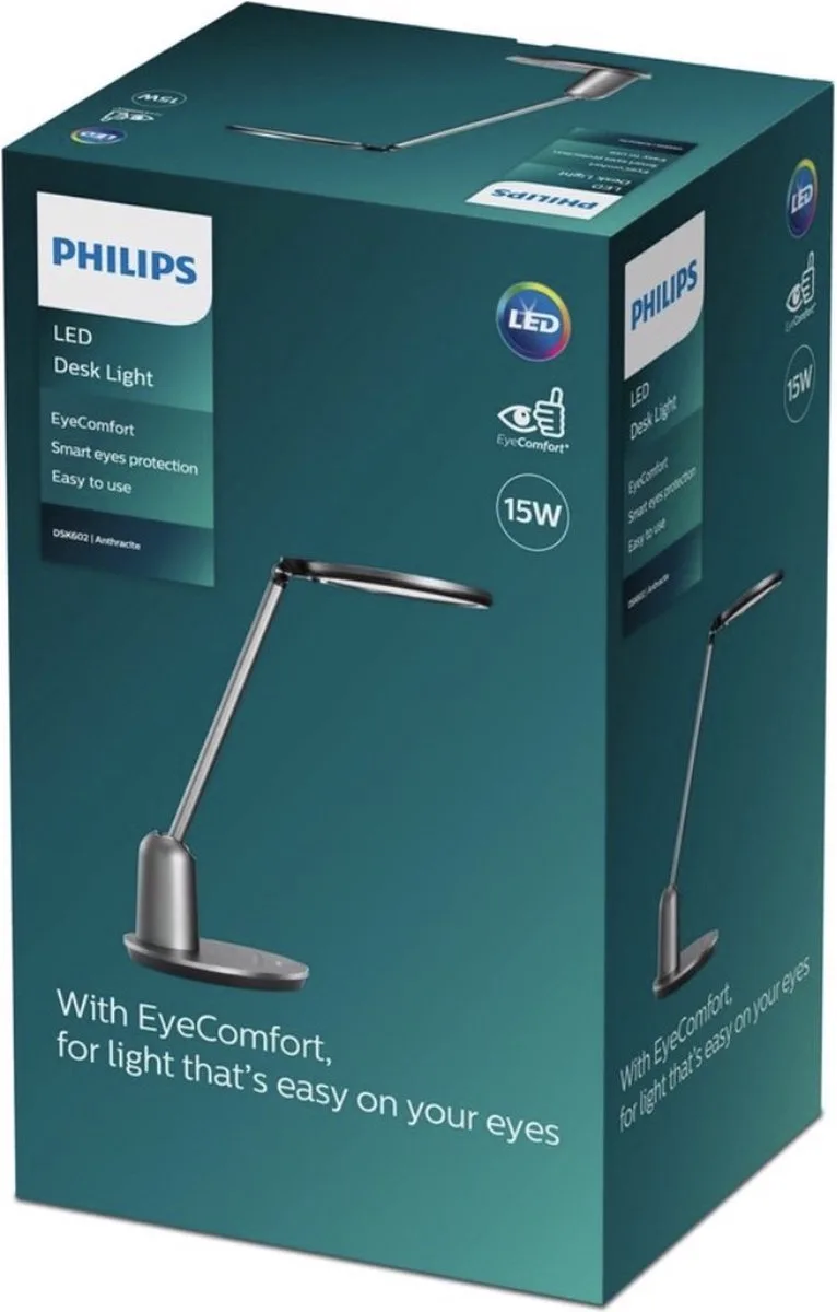 Einstein bureaulamp - donkergrijs - lamp - bureau - kantoor- thuiswerken van Philips in Grijs – productfoto