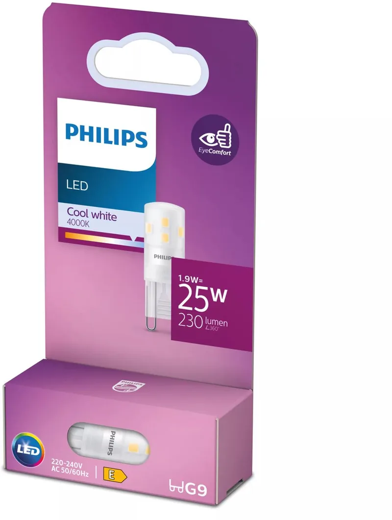 Energiezuinige Philips LED Capsule Transparant - 25 W - G9 - koelwit licht - Bespaar op energiekosten fra Philips – produktbillede