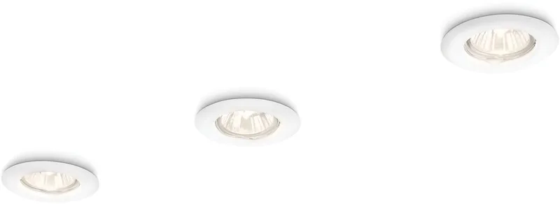 Enif inbouwspot 3X GU10 - 50W - 3 stuks de Philips en Blanc – photo produit