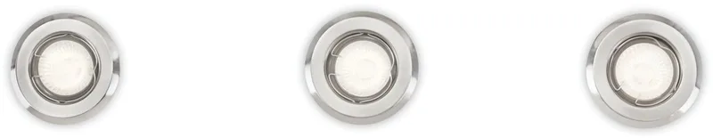 Enif inbouwspot 3X GU10 - Mat Chroom/zilver - 50W - 3 stuks de Philips en Chrome – photo produit