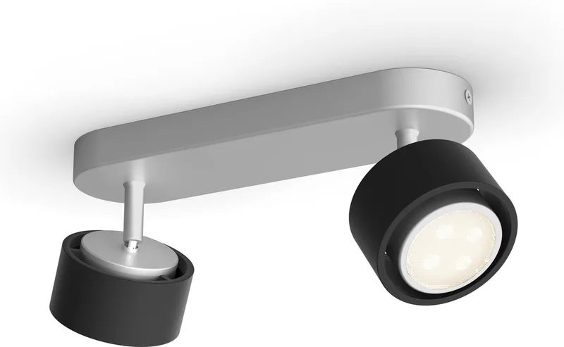 FERANO plate/spiral black 2x4.3W 24V de Philips en Noir, Argent – photo produit
