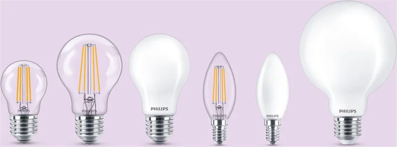 Filamentkaarslamp helder 40W B35 E14 x6 från Philips – produktbild 3 av 5