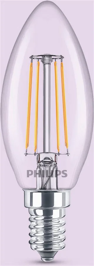 Filamentkaarslamp helder 40W B35 E14 x6 från Philips – produktbild 2 av 5