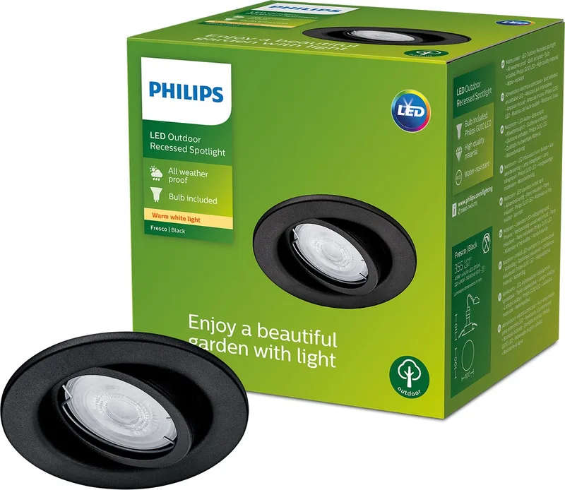 LED 8720169266858 Fresco LED-inbyggnadsbelysning LED GU10 4.6 W Svart från Philips i Svart – produktbild