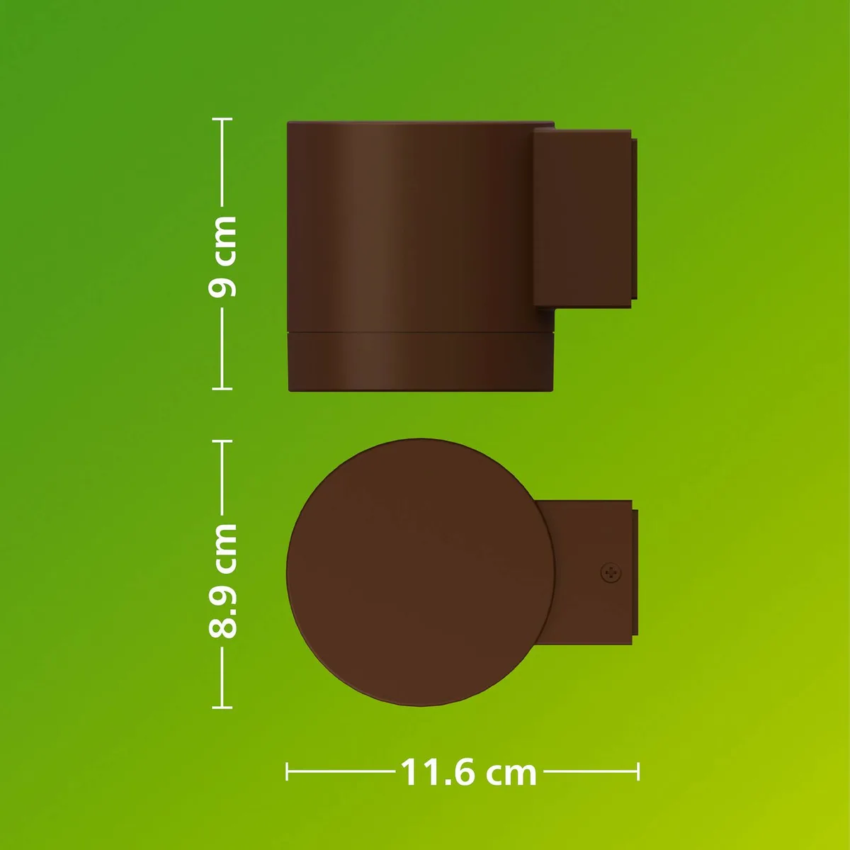 Fylx wall lamp, outdoor lighting, GU10 fitting, weatherproof: IP44, modern design från Philips i Brun – produktbild 4 av 5