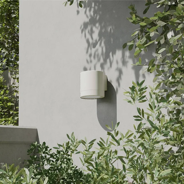 Fylx wall lamp, outdoor lighting, GU10 fitting, weatherproof: IP44, modern design by Philips in White – product photo 2 of 5