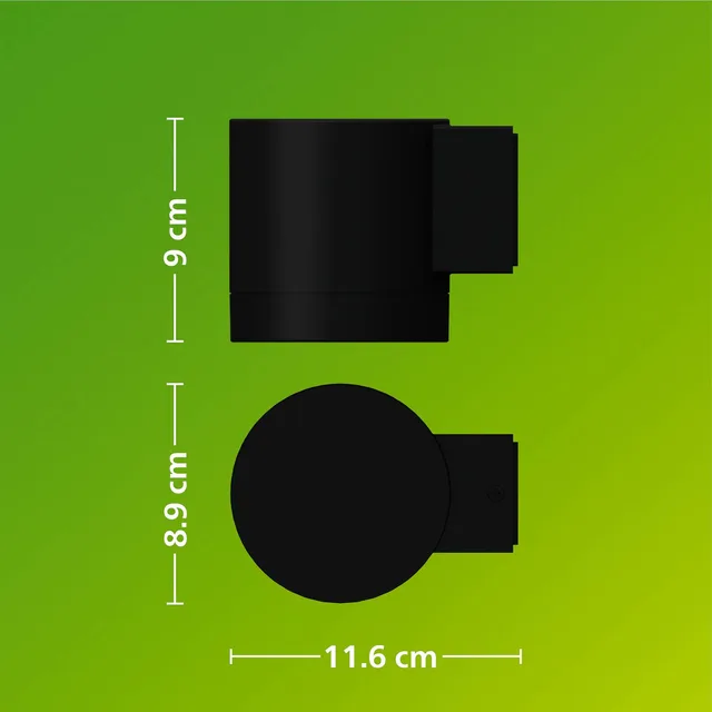 Fylx applique, éclairage d'extérieur, GU10-Fitting, résistant aux intempéries: IP44, design moderne de Philips en Noir – photo produit 4 sur 5