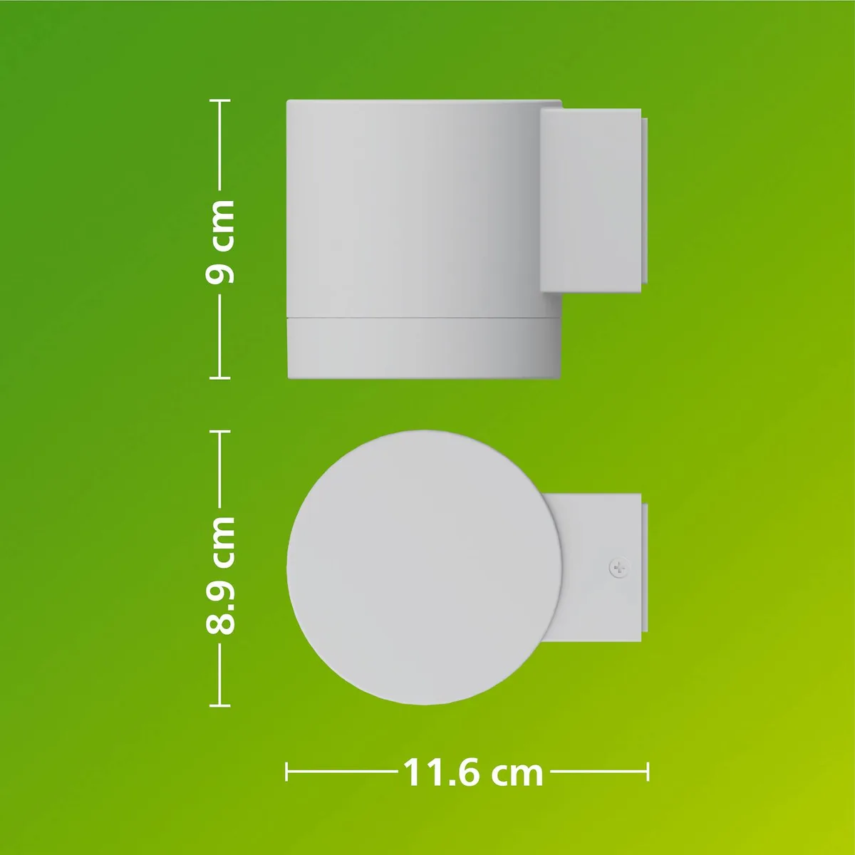 Fylx wall lamp, outdoor lighting, GU10 fitting, weatherproof: IP44, modern design by Philips in White – product photo 4 of 5