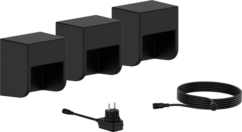 GardenLink Grits 24V wandlamp - set van 3 by Philips in Black – product photo