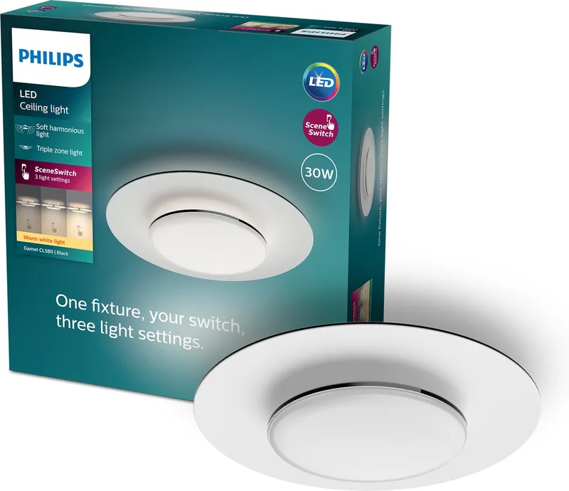 Garnet ceiling lamp 27K 30W de Philips en Blanc – photo produit