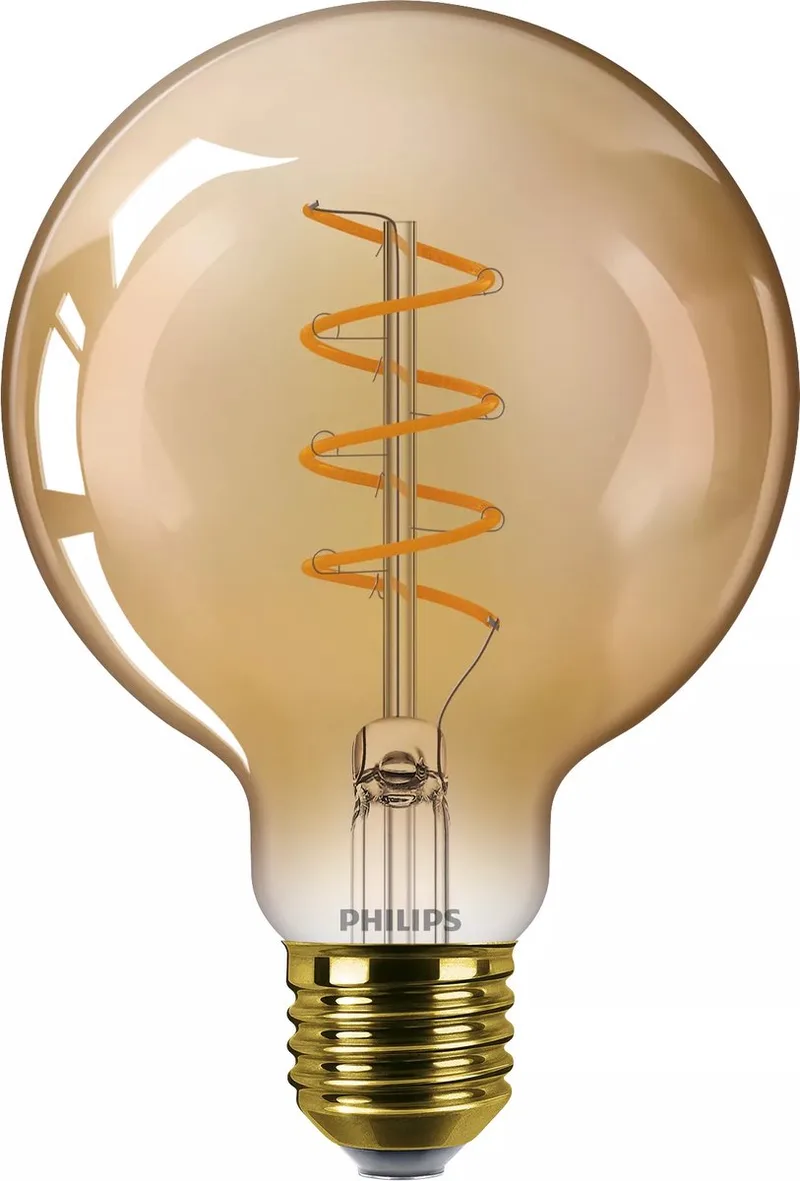 Globe Spiraal Goud - 60 W - E27 - Dimbaar extra warmwit licht de Philips – photo produit