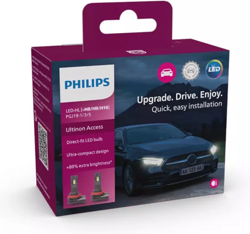 H16/h8/h9 12v 20w Pgj19 Ultinon Autolicht Zilver van Philips in Zwart – productfoto