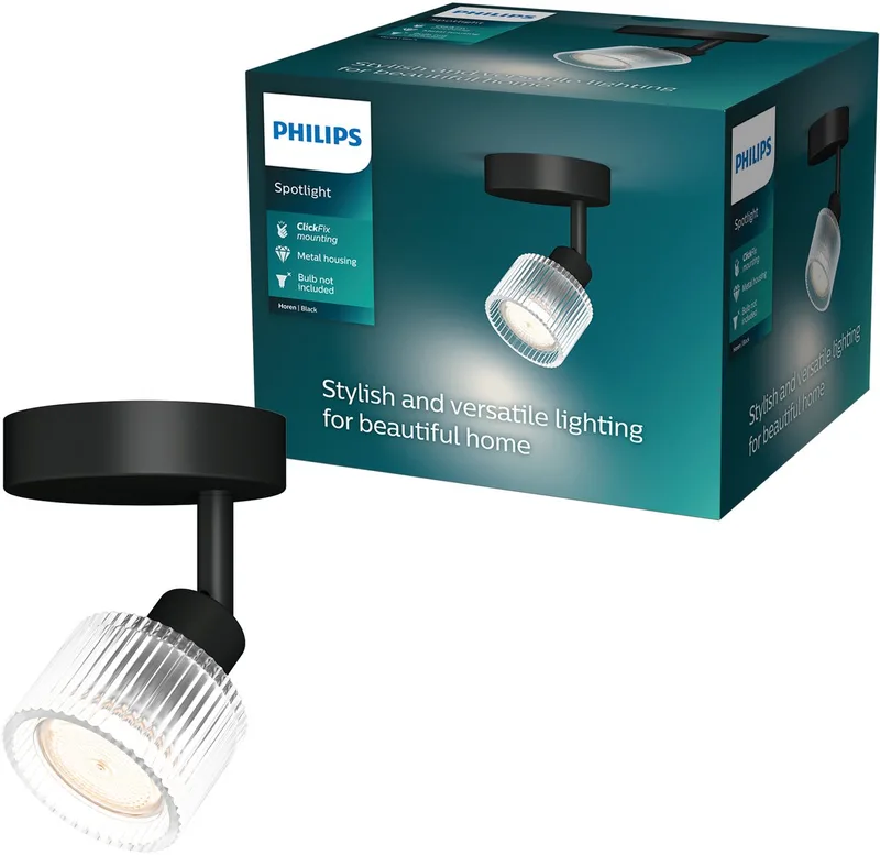 Philips 8721103143495 Spot de plafond LED GU10 noir de Philips en Noir – photo produit