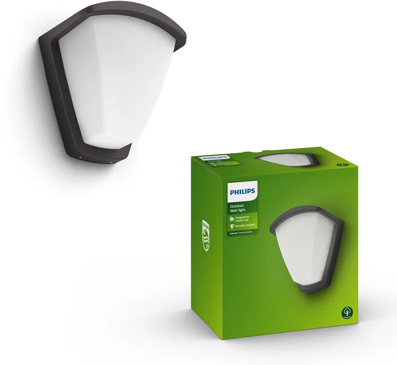 Kiskadee muurlamp från Philips i Anthraciet – produktbild