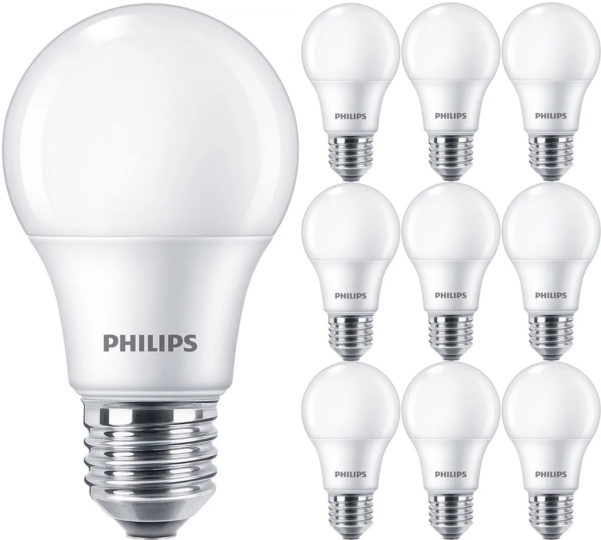 Lamp E27 10 Pack - Corepro LEDbulb E27 Peer Mat 8W 806lm - 865 Helder/Koud Wit 6500K | Vervangt 60W de Philips – photo produit