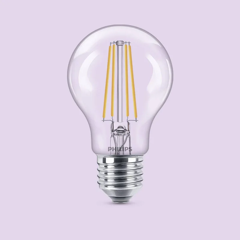 LED-pære E27 A60 7 W 806 lm 2700 K glødetråd, 6-pak fra Philips – produktbillede