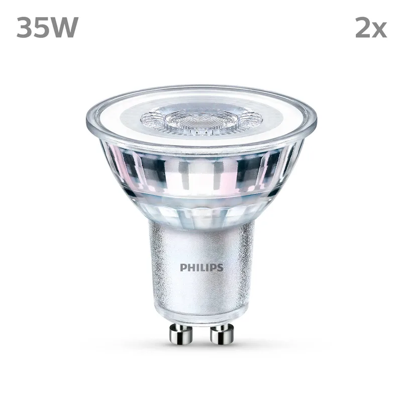 lamp GU10 3,5W 275lm 840 helder 36° 2st fra Philips – produktbillede