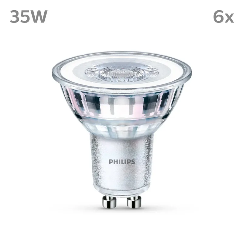 lamp GU10 3.5W 275lm 840 helder 36° 6st de Philips – photo produit