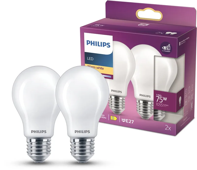 Ampoule Led E27 85w 1055 Lumens 2700k 2 Unités de Philips – photo produit