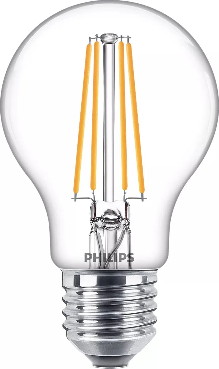 Ampoule transparente, 60 W, E27, lumière blanc froid, 6 pièces de Philips – photo produit