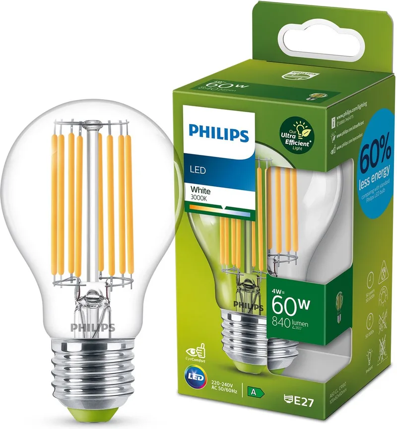 A LED E27 4W (60W) 3000K från Philips – produktbild