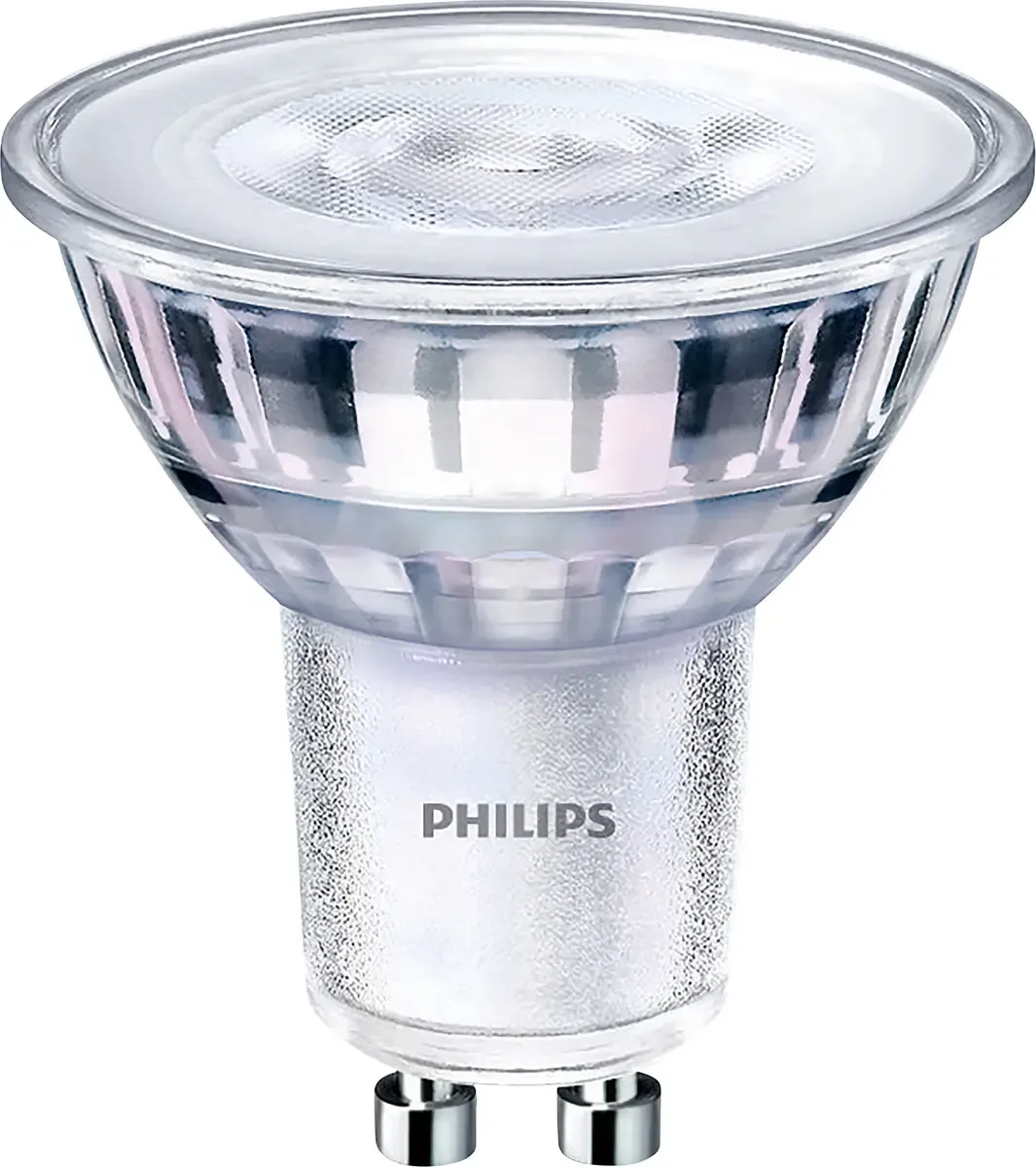 LED 871951430859600 LED-lamp EEK E (A - G) GU10 Reflektor 4.7 W = 65 W Varmvit (Ø x H) 50 mm x 54 mm dimbar (Varm glöd) 1 st från Philips i Silver – produktbild