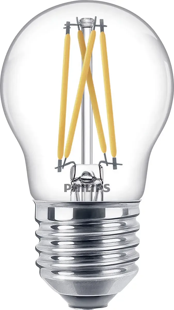 LED 871951432441100 LED CEE D (A - G) E27 forme de goutte 3.4 W = 40 W blanc chaud (Ø x H) 45 mm x 78 mm à intensité variable (Dim to Warm) 1 pc(s) de Philips en Helder – photo produit