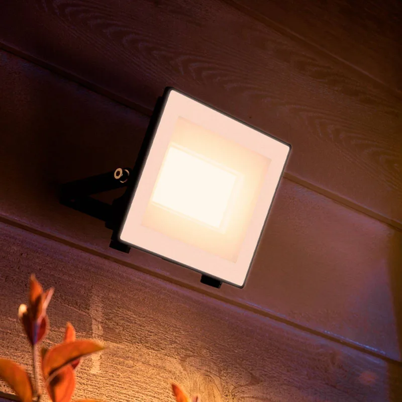 LED-buitenspot Lois UE flood, 14 W, 3.000 K, IP65 fra Philips i Antracit, Hvid – produktbillede