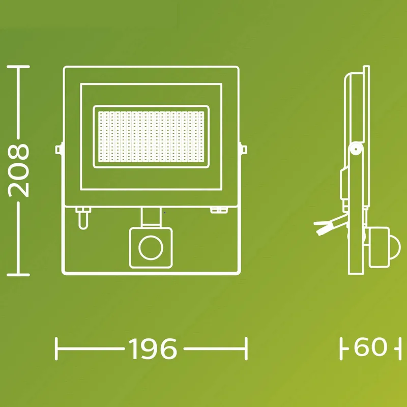 LED-buitenspot Lois UE Sensor, 24 W, 5.000 K IP65 de Philips en Anthracite, Blanc – photo produit