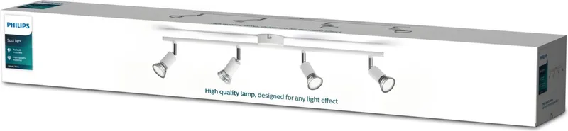 Limbali opbouwspot - 4-lichts de Philips en Blanc – photo produit